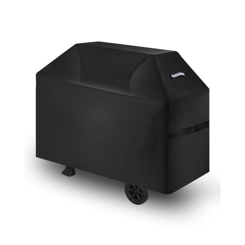 Grill Cover, 52 inch BBQ Covers for Outdoor Grills, Waterproof, Fade Resistant, Weather Resistant Heavy Duty 600D Polyester, Easy On/Off, with Hook-and-Loop Straps, Black