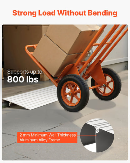 Door Threshold Ramp, 26 mm Rise, Aluminum Alloy Threshold Ramp Rated 363 kg Load Capacity, Handicap Ramps for Home Steps for Wheelchair, Scooters, Power Chairs, Walkers, Bicycle, Tricycle