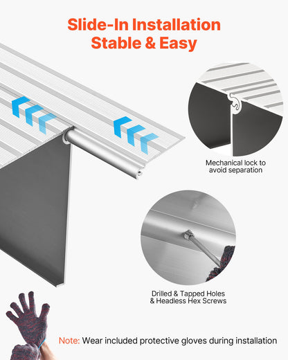 Door Threshold Ramp, 26 mm Rise, Aluminum Alloy Threshold Ramp Rated 363 kg Load Capacity, Handicap Ramps for Home Steps for Wheelchair, Scooters, Power Chairs, Walkers, Bicycle, Tricycle