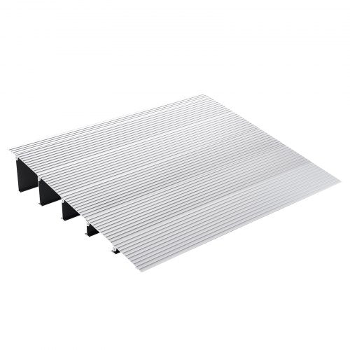 Door Threshold Ramp, 5" Rise, 800 lbs Load Capacity, Door Ramp for Wheelchairs, Aluminum Threshold Ramp for Doorways, Adjustable Modular Threshold Ramp for Wheelchairs, Scooters, Power Chairs