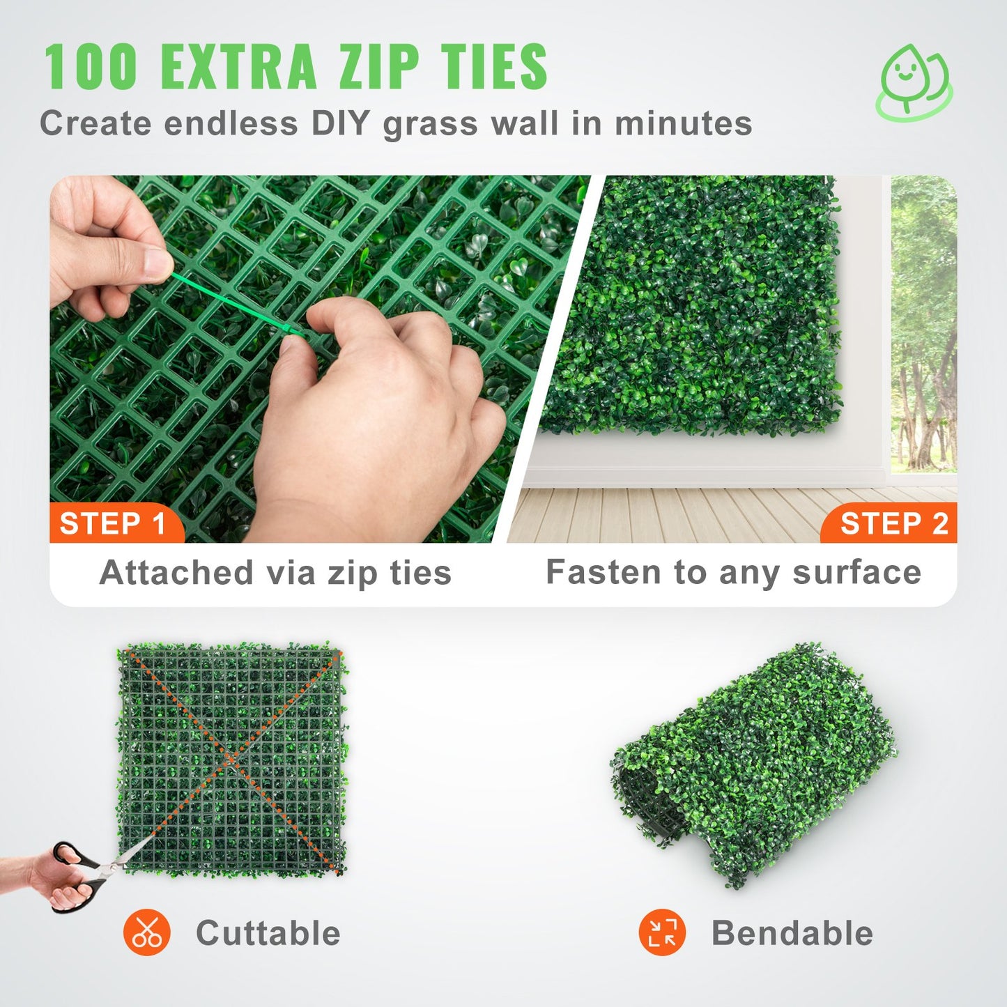 12PCS 10x10 inch Artificial Boxwood Panels, Boxwood Hedge Wall Mat,Artificial Grass Backdrop Wall, Privacy Hedge Screen UV Protected for Outdoor Indoor Garden Fence Backyard