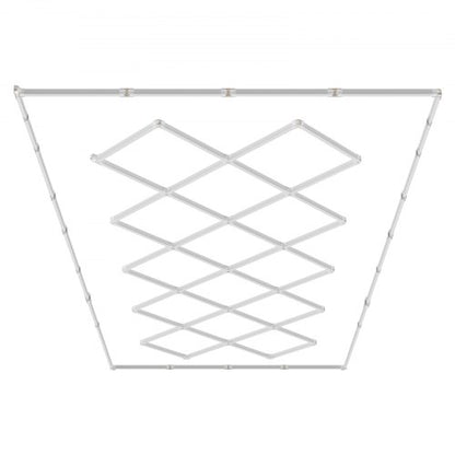 LED-garagelampor 88000 LM, 6500K 14 rutnätssystem fyrkantiga garagetaklampor, gör-det-själv kallvit bilvård garagebelysning superstark verkstadslampa för källare lager bilskönhetsverkstad