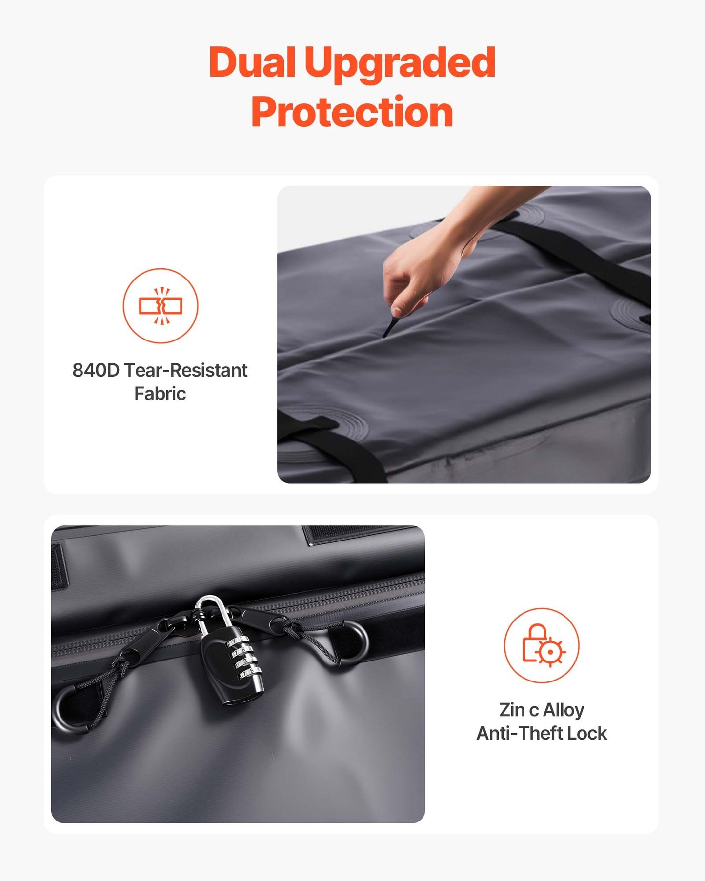 Hitch Cargo Carrier Bag, Waterproof 840D PVC, 59.84 x 24.02 x 30.63 in (25 Cubic Feet), Heavy Duty Cargo Bag for Truck Bed Storage with Reinforced Straps, Suitable for Car SUV Vans Hitch Basket