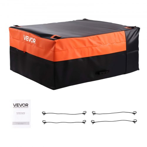 Truck Bed Cargo Bag, Waterproof 840D PVC, 51.18 x 40.16 x 21.85 in (26 Cubic Feet), Heavy Duty Cargo Bag for Truck Bed with 4 Bungee Cords with Hooks, Fits a Variety of SUV and Pickup Trucks
