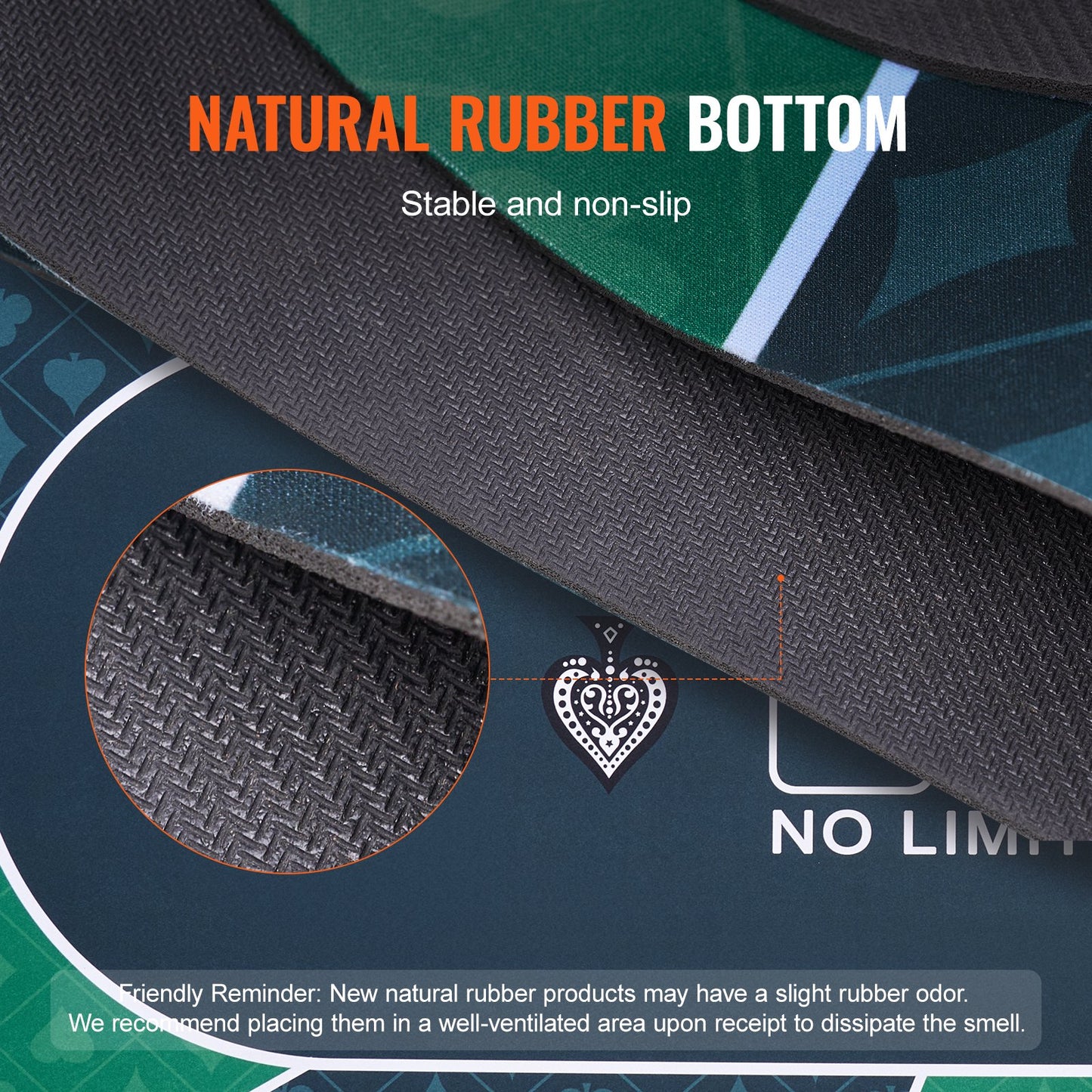 Poker Table Top, 70 x 35 Inch Poker Mat for Table, 6-8 Players Foldable Poker Table Top with Carrying Bag, Folding Poker Table Topper for Poker Games, Poker Room, Rectangle, Green