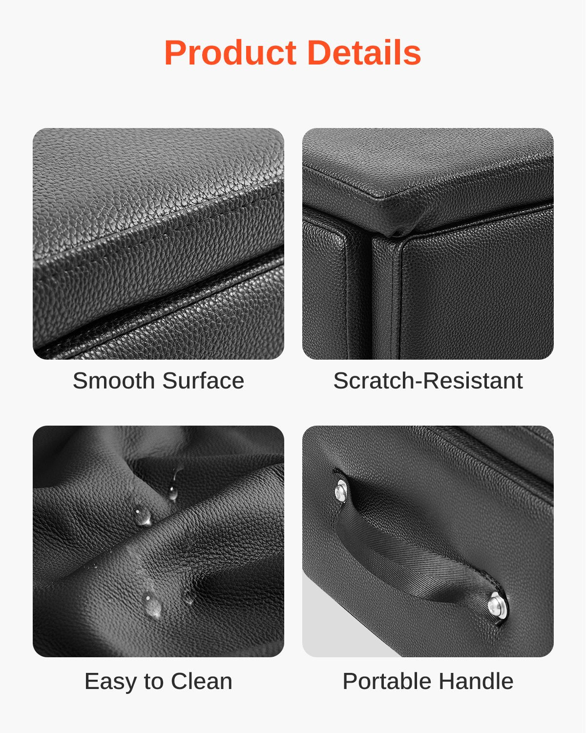 Pilates Box for Reformer, 25x17x9 In Pilates Reformers Sitting Box for Exercises, Premium PU and Wood Pilates Equipment Accessory, Improve Strength, Balance, Range of Motion Home Gym, Black