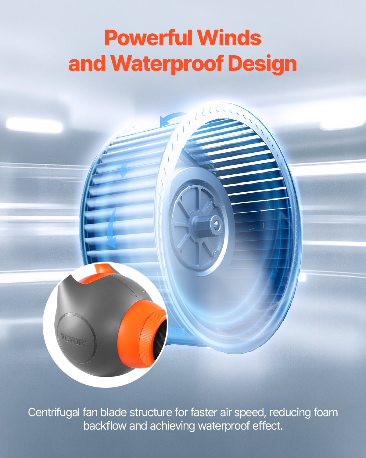 Foam Machine, 115 W Party Foam Cannon, Portable Foam Maker with a Tripod Stand, Powerful Foam Party Machine, for Backyard, Pool, Outdoor Events, Birthdays, Celebrations and Party, Grey & Orange