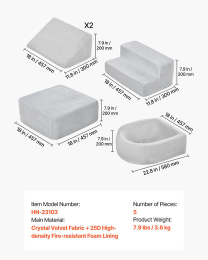 Climbing Toys, 5-Piece Set, Foam Climbing Blocks for Toddlers 6 Months to 3 Years, Baby Climbing Blocks with Ball Pit (Balls Not Included), Indoor Climb and Crawl Activity Playset for Crawling