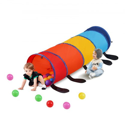 Kids Play Tunnel Tent for Toddlers, Colorful Pop Up Caterpillar Crawl Tunnel Toy for Baby or Pet, Collapsible Gift for Boy and Girl Play Tunnel Indoor and Outdoor Game, Multicolor