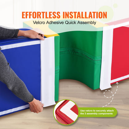 Single Tunnel Climber, Toddler Playset, Foam Climbing Blocks for Toddlers, Kids Tunnel Maze with Stairs and Ramp, Indoor for Toddlers and Preschoolers Easy to Clean, 3 pcs (Assorted)