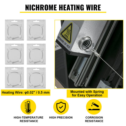 Bordsmaskin för frigolit 42 cm max. skärtjocklek Skumskärare 112 cm max. skärlängd Skumskärare med het tråd 0-90° frigolitskärare med sex värmetrådar för skärning av skum i pärlbomull
