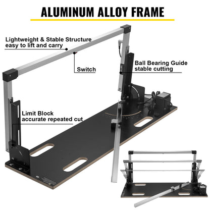 Bordsmaskin för frigolit 42 cm max. skärtjocklek Skumskärare 112 cm max. skärlängd Skumskärare med het tråd 0-90° frigolitskärare med sex värmetrådar för skärning av skum i pärlbomull