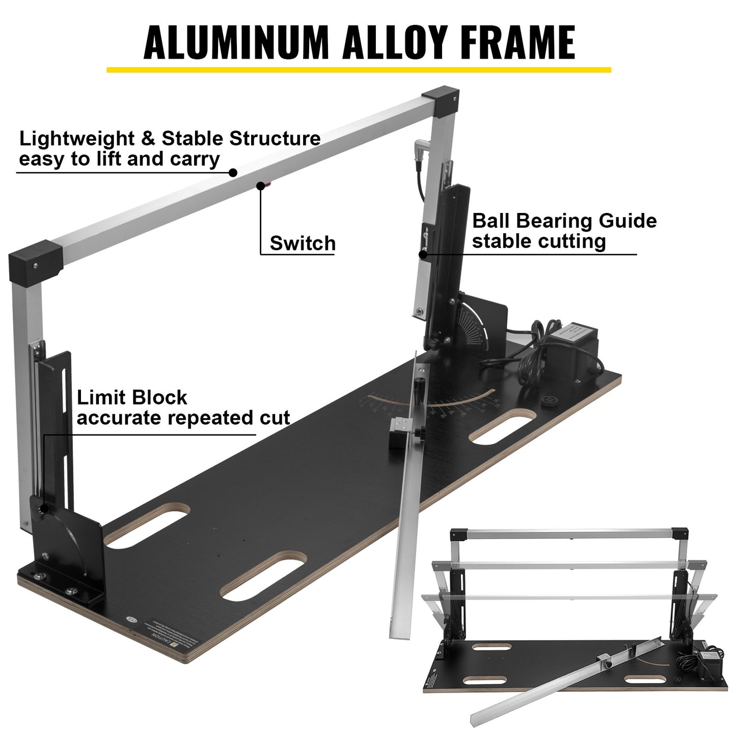Bordsmaskin för frigolit 42 cm max. skärtjocklek Skumskärare 112 cm max. skärlängd Skumskärare med het tråd 0-90° frigolitskärare med sex värmetrådar för skärning av skum i pärlbomull