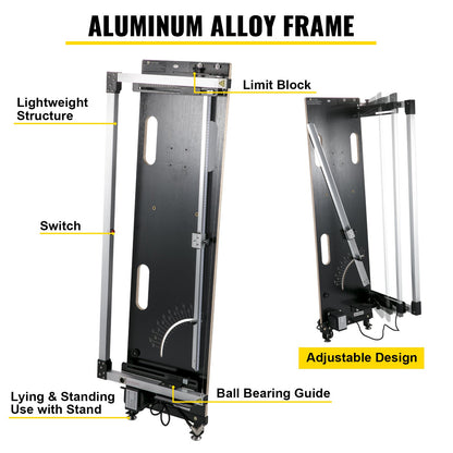 Styrofoam Cutting Machine 42cm Max. Cutting Thickness Foam Cutter 127cm Max. Cutting Length Hot Wire Foam Cutter 0-90° Styrofoam Cutter Six Heating Wires with Stand for Cutting Foam Pearl Cotton