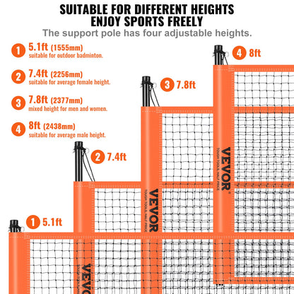 Volleyball and Badminton Set, Outdoor Portable Badminton Net, Adjustable Height Steel Poles, Professional Combo Set with PVC Volleyball, Pump, Carrying Bag, Easy Setup for Backyard Beach Lawn