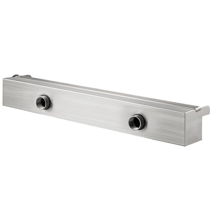 Rektangulär fontän för vattenfall och pool med LED-remsa 60 x 11,5 x 8 cm/23,6" x 4,5" x 3,1"