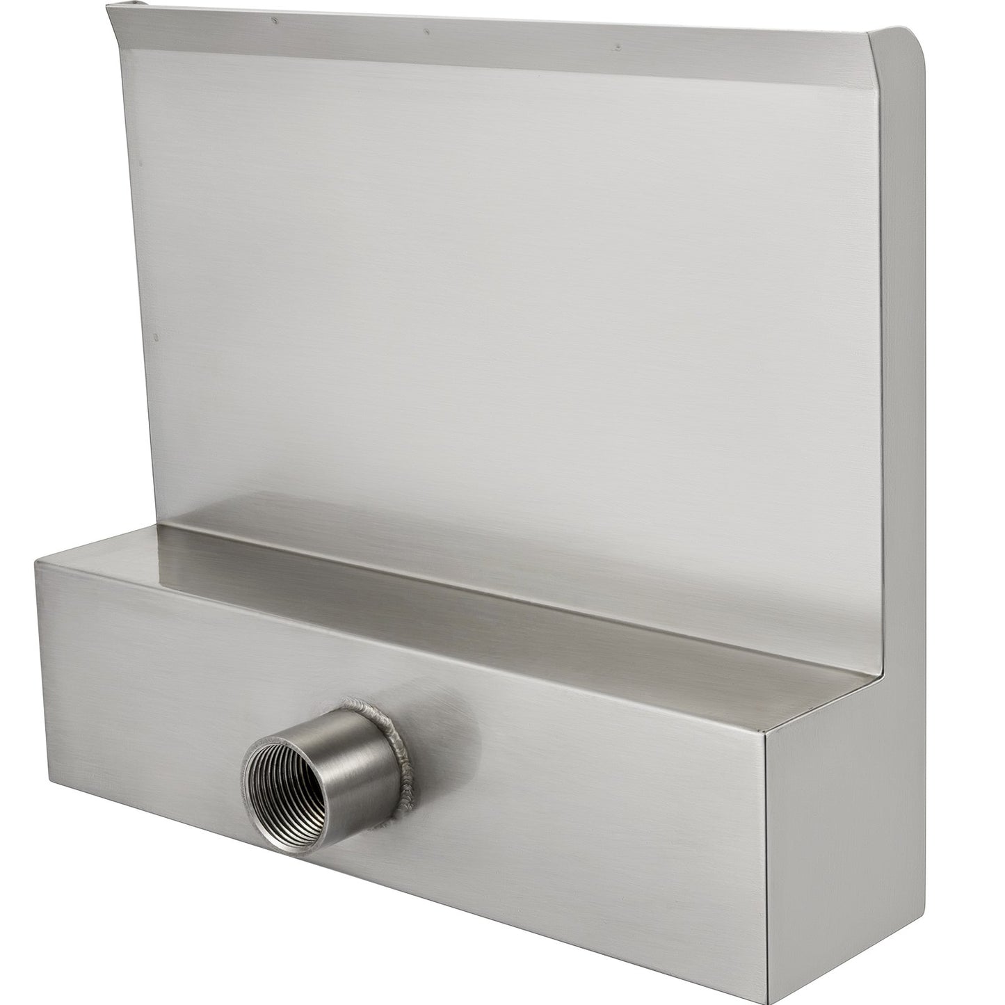 Waterfall Blade, 30cm Stainless Steel Waterfall Spillway, Rectangular Waterfall Pool Fountain, Cascade Blade with Connector, Hose, Clamp & PTFE Tape, Water Blade for Koi Fish Pond, Water Feature