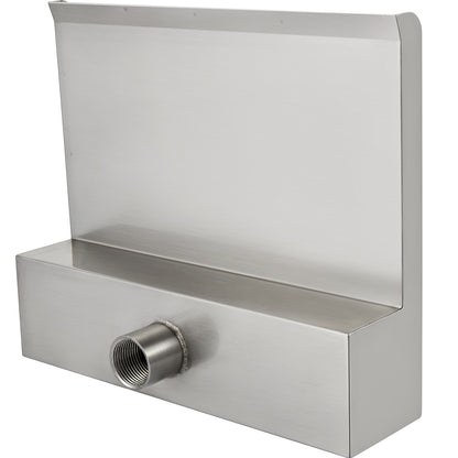 Waterfall Blade, 30cm Stainless Steel Waterfall Spillway, Rectangular Waterfall Pool Fountain, Cascade Blade with Connector, Hose, Clamp & PTFE Tape, Water Blade for Koi Fish Pond, Water Feature