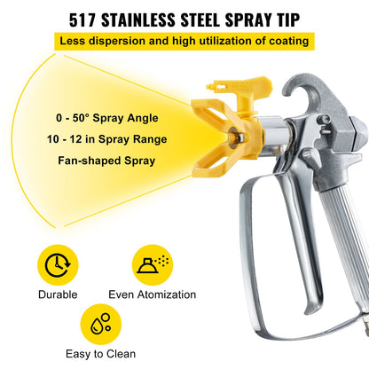 Högtryckssprutslangsats 15,24 m 6,4 mm svängkoppling 3600 psi med 517-munstycke