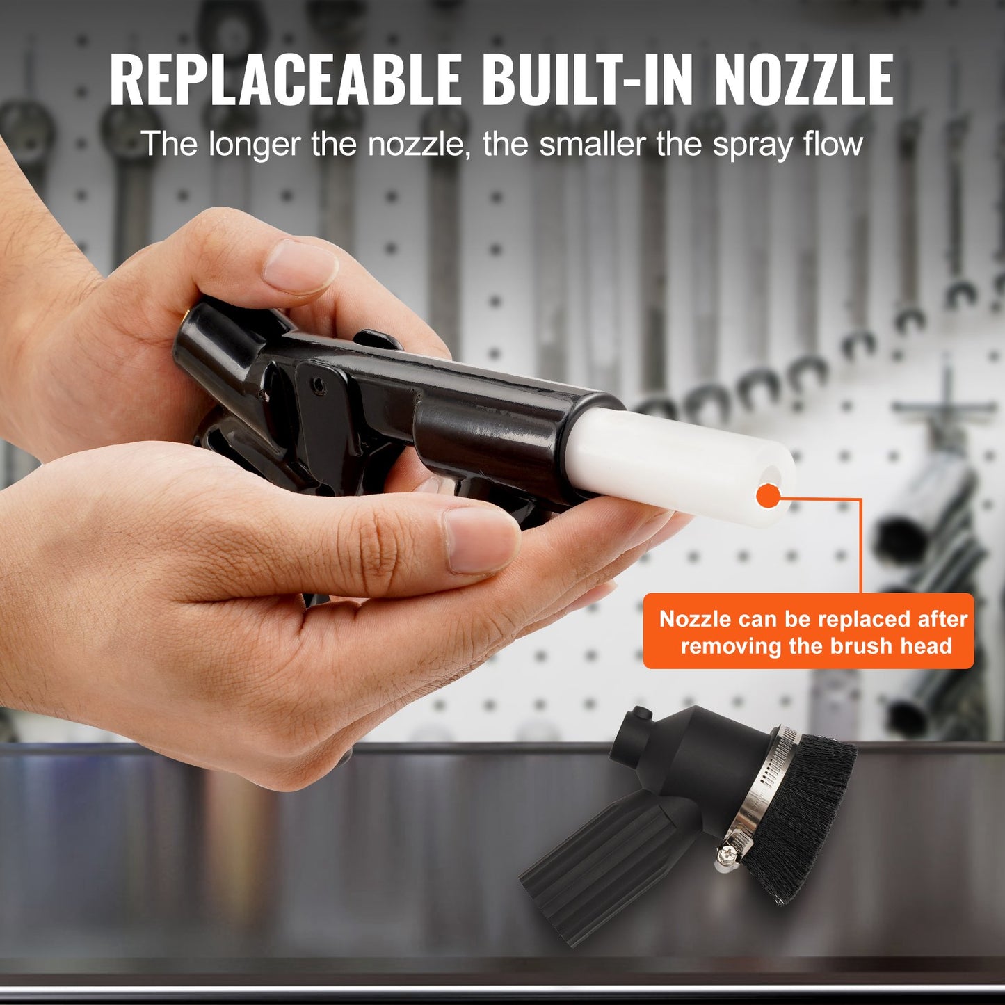 28 Gallon Vacuum Sand Blaster, Dustless Sandblaster with Built-in 1200W Vacuum System for Dust Control and Abrasive Recycle, 60-110 PSI Heavy Duty Abrasive Blasting Machine