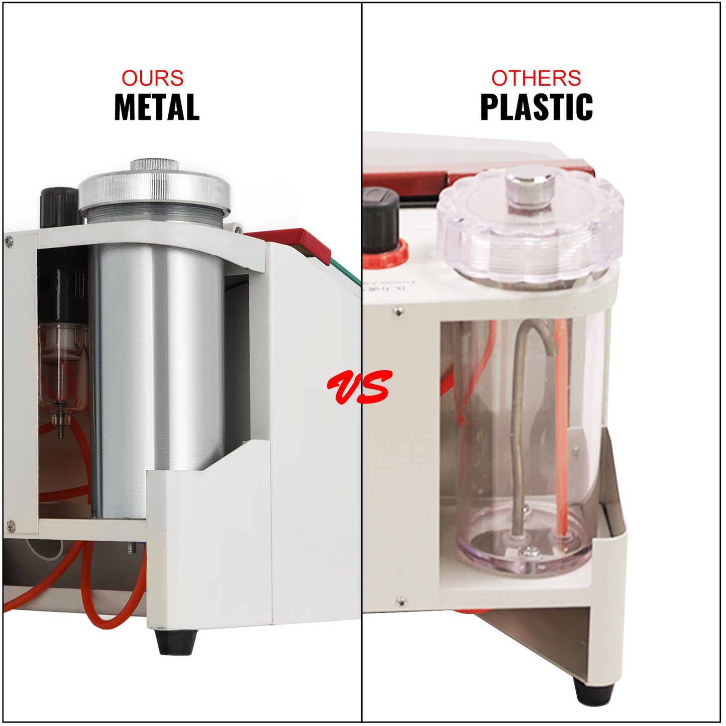 Dental Sandblaster 2 Pen + 2 Tanks Dental Lab Sandblaster with LED Light and Large View Window Sandblaster Machine with Foot Pedal Control