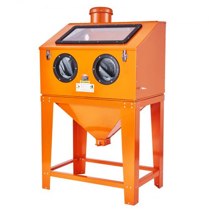90 Gallon/340.7 L Sandblasting Cabinet with 1.8 Gallon/6.8 L Dust Collection System
