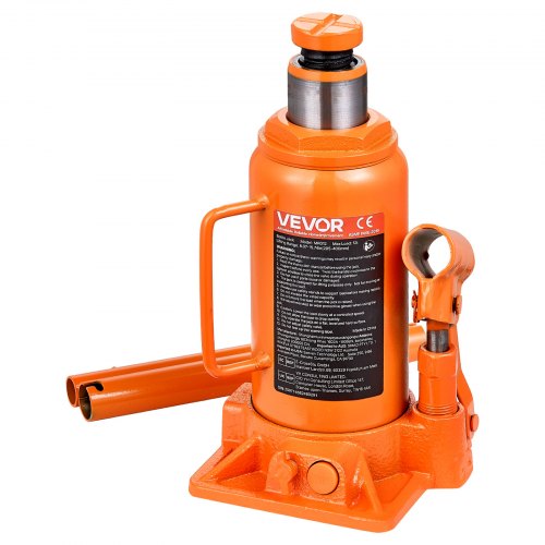 Hydraulic Bottle Jack, 12 Ton (26455.5 lbs) Capacity, 205-400 mm Lifting Range, Heavy Duty Welded Bottle Jack for Car, SUV, Pickup, Auto Repair, House Lift and Agricultural Equipment, Orange