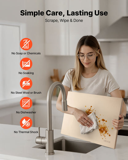 Pizzasten, 508 x 355 mm rektangulär pizzasten i kordierit, extra stor baksten med PP-skrapa, 17 mm tjock värmebeständig kordierit, för ugn, brödbakning och pizzor, grillning