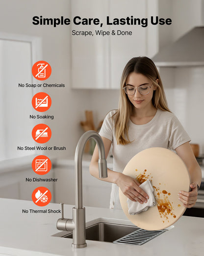 Pizza Stone, 381 mm Round Cordierite Pizza Stone, Extra Large Baking-Stone with Aluminum Peel, 17 mm Thickness Heat-Resistant Cooking Cordierite, for Kitchen Oven, Baking Pizzas, BBQ Grilling