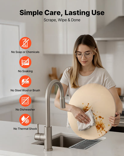 Pizza Stone, 406 mm Round Cordierite Pizza Stone, Extra Large Baking-Stone with a Durable Stand, 17 mm Thickness Heat-Resistant Cooking Cordierite, for Kitchen Oven, Baking Pizzas, BBQ Grilling