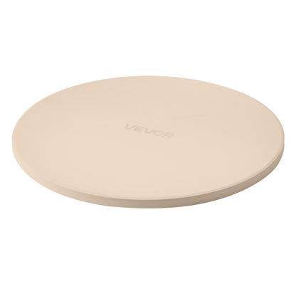 Pizza Stone, 406 mm Round Cordierite Pizza Stone, Extra Large Baking-Stone with a Durable Stand, 17 mm Thickness Heat-Resistant Cooking Cordierite, for Kitchen Oven, Baking Pizzas, BBQ Grilling
