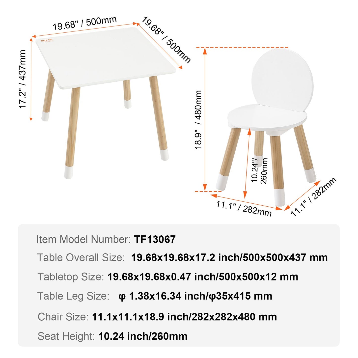 Kids Table and 2 Chairs Set, Toddler Table and Chair Set, Children Multi-Activity Table for Art, Craft, Reading, Learning