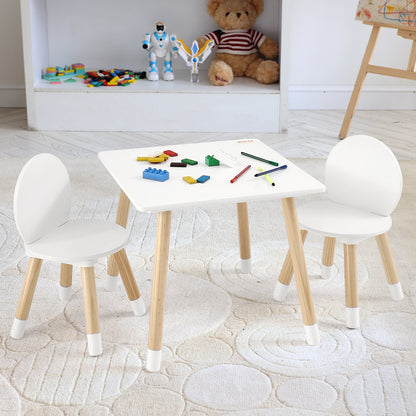 Kids Table and 2 Chairs Set, Toddler Table and Chair Set, Children Multi-Activity Table for Art, Craft, Reading, Learning