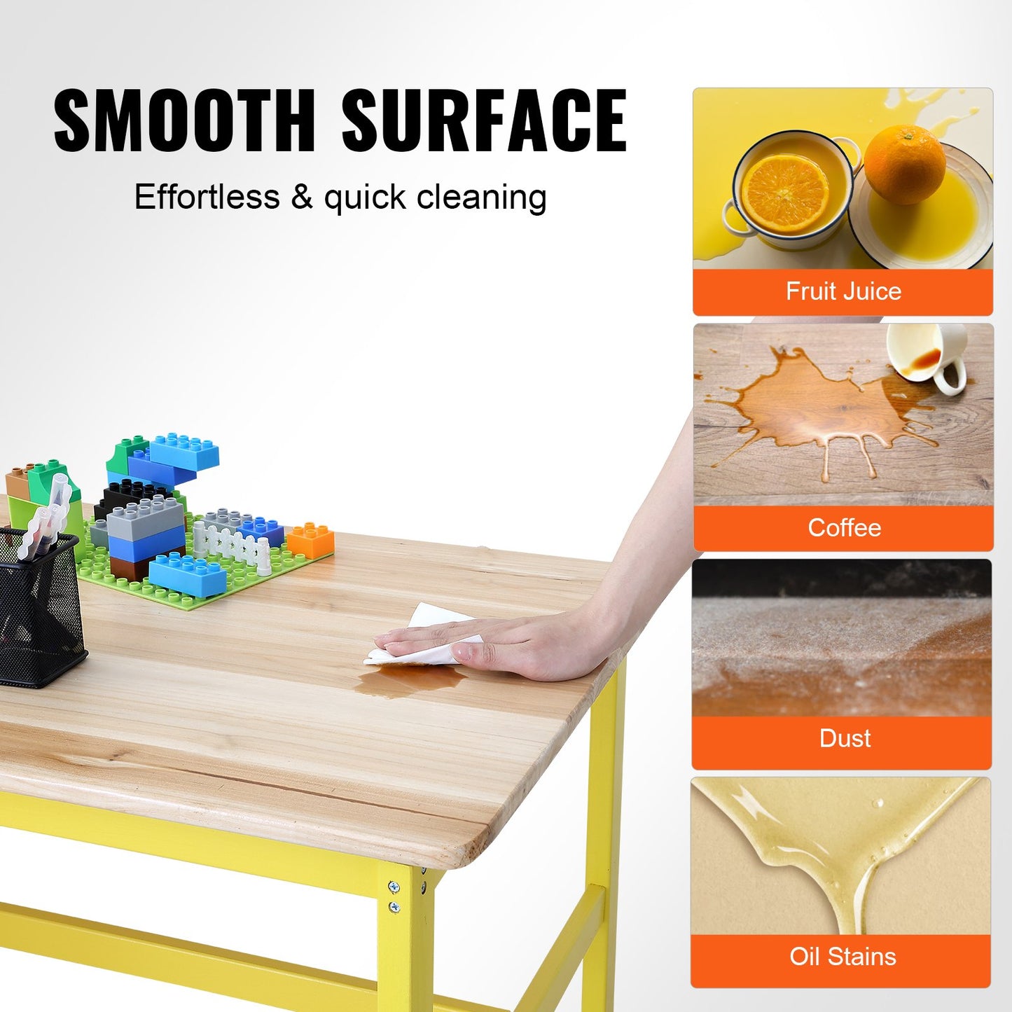 Barnbord och bänkset, småbarnsbord och stolar set om 3, träaktivitetsbord för konst, pyssel, läsning, lärande