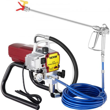 Pro Airless Wall Paint Sprayer 1500W Electric Sprayer Gun Kit, 22Mpa Adjustable Spray Pressure with 15M Pipe for Wall & Ceiling/Wood & Metal Paint
