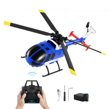RC Helicopter, 2.4GHz 4-Propeller Remote Control Helicopter with 6-Axis Gyro, 4-Channel RC Airplane for Beginner, LED Light & One-Key Takeoff/Landing, Plane Toys for Kids Ages 8 and up