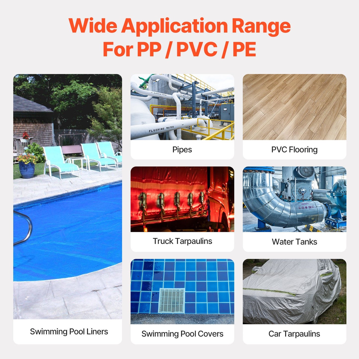 Hot Air Plastic Welder, 1600W Hot Air Torch Pistol, 122-1112℉ PVC TPO Vinyl Heat Gun Welding Torch, Plastic Roofing Welding Kit with 9 Accessories- 4 Nozzles & 4 Seam Rollers for PP/PE/PVC Sheet