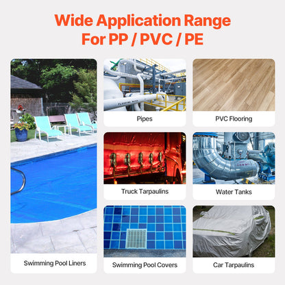 Hot Air Plastic Welder, 1600W Hot Air Torch Pistol, 122-1112℉ PVC TPO Vinyl Heat Gun Welding Torch, Plastic Roofing Welding Kit with 17 Accessories- Toolbox, Nozzle, Roller, Blades for PP/PE/PVC