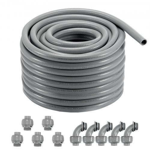 25,4mm (1-inch) Flexible Liquid-Tight Electrical PVC Conduit 30.5m Non-Metallic IP65