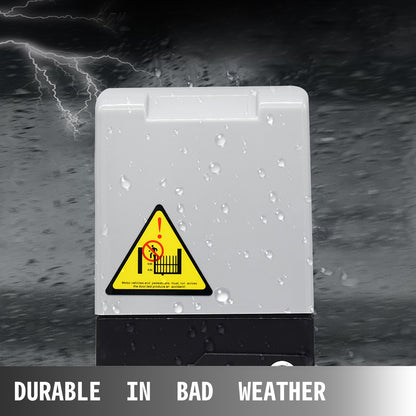 Automatisk grindöppnare 600 kg/1300 lb, med infraröd säkerhetsfotocellsensor med 2 fjärrkontroller Skjutgrindsöppnarens rörelsehastighet 1188,7 cm per minut