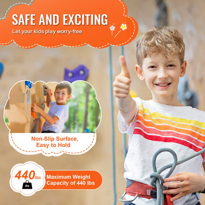 72 Rock Climbing Holds, Multi-Size and Multi-Colored Climbing Rocks for Kids and Adults, Rock Wall Holds with Mounting Hardware, Climbing Wall Grips for Indoor and Outdoor Playground Play Set