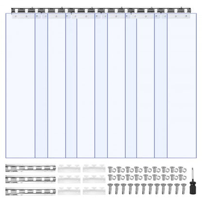 Remsgardin PVC Dörrgardin 96,5 cm x 213,4 cm Kyl/Frys Klar Plast