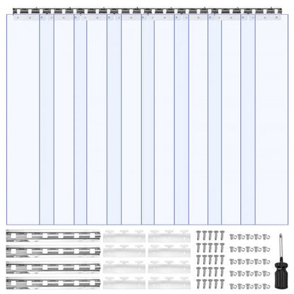 Remsgardin PVC Dörrgardin 121,9 cm x 243,8 cm Kyl/Frys Klar Plast
