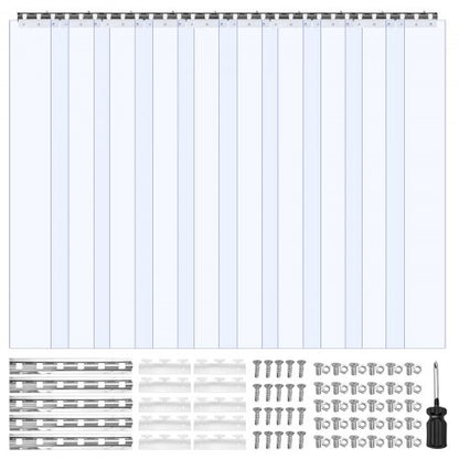Remsgardin PVC Dörrgardin 152,4 cm x 213,4 cm Kyl/Frys Klar Plast