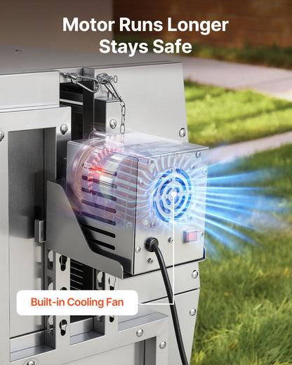 Rotisserie Grill, 38W BBQ Outdoor Pig & Lamb Spit Roaster, Charcoal Spit Roaster with 60 kg Capacity, Wheels & 4-Level Height, Stainless Steel Electric Rotisserie Grill Kit for Camping Outdoor