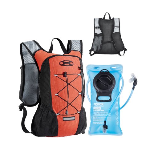 Hydration Backpack with 2L TPU Water Bladder, Hydration Pack Backpack, Lightweight Hiking Water Backpack for Men Women, Hydro Water Daypack for Hiking, Running, Cycling, Camping & Rave