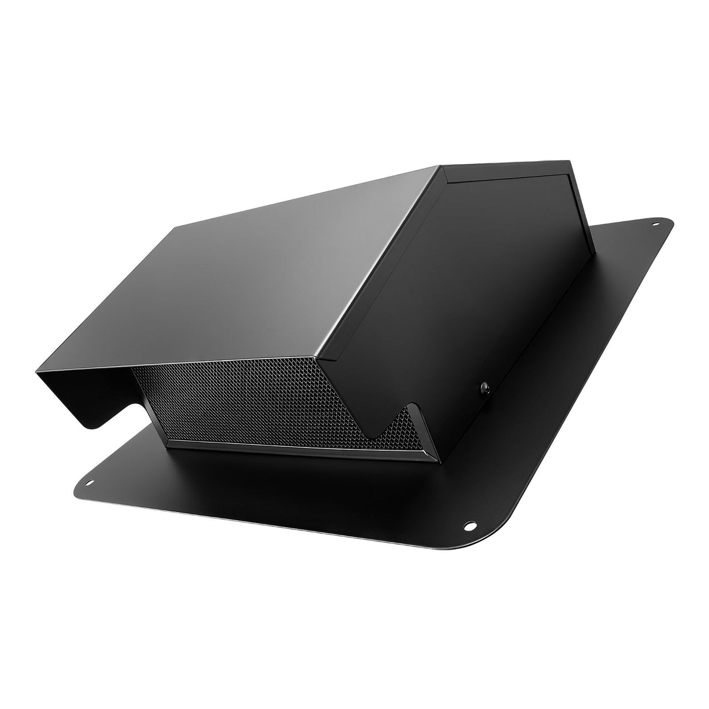 149 mm väggkåpa med huva, fyrkantigt AC-ventilationsgavelskydd, premium SPCC-stål och med inbyggd skyddsskärm, för tak, väggar, utvändiga kanaler och avgasutlopp (1-pack, svart)