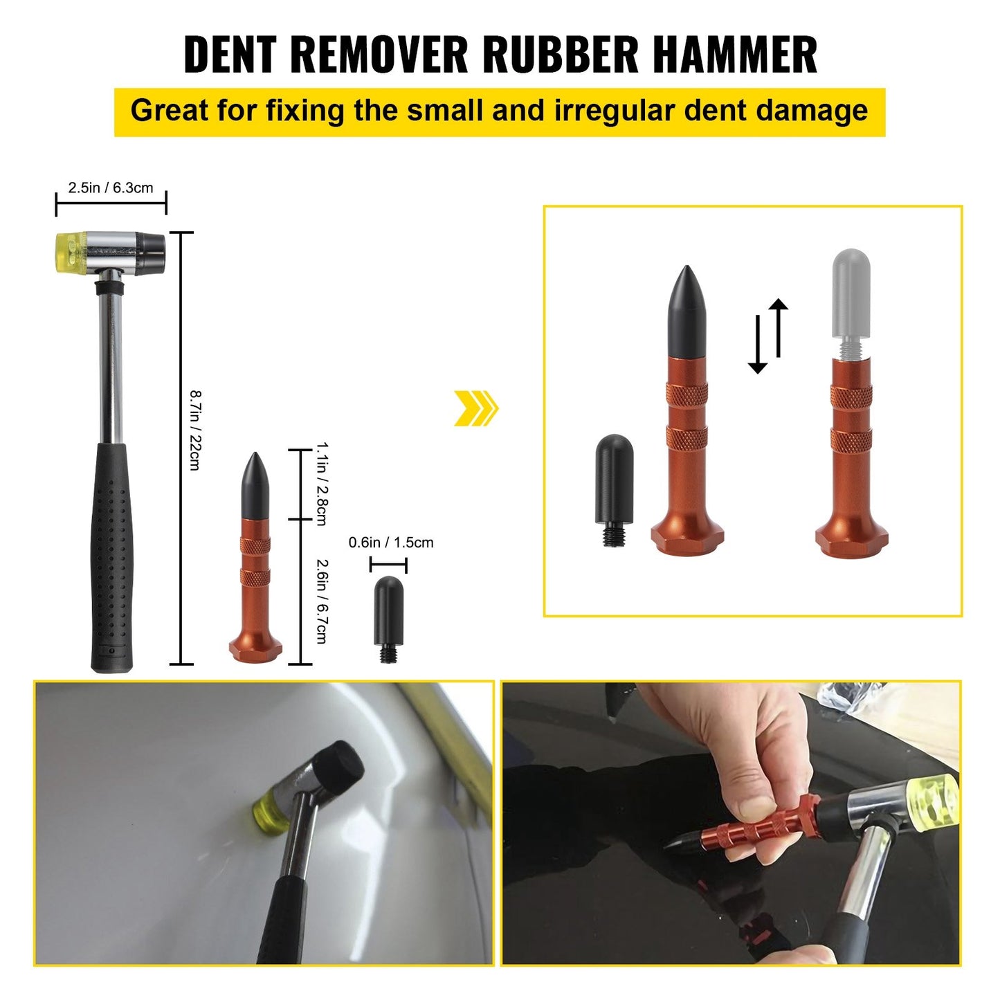 Rods Dent Removal Kit, 20 Pcs Paintless Dent Repair Rods, Stainless Steel Dent Rods, Whale Tail Dent Repair Tools, Professional Hail Dent Removal Tool For Minor Dents, Door Dings And Hail Damage