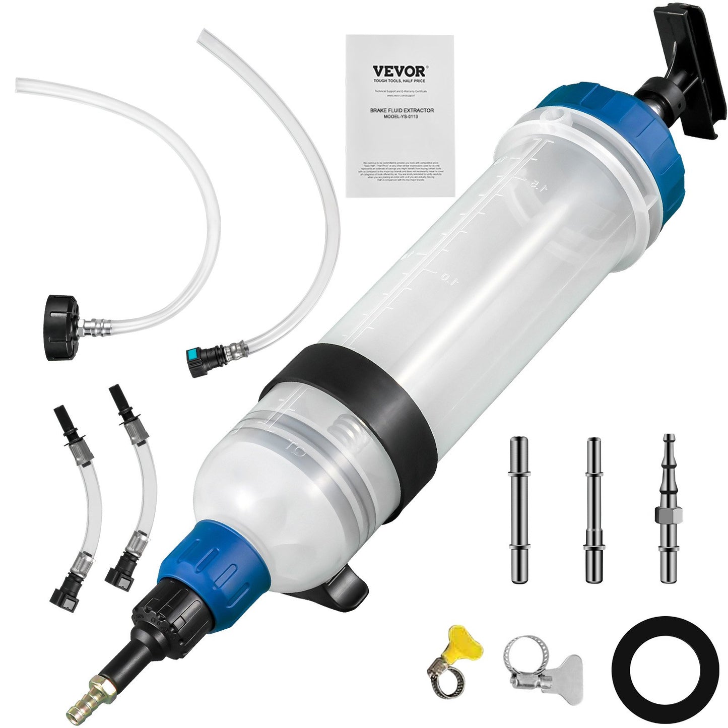 Manuell ATF-påfyllningssystem för transmissionsoljepump, olje- och vätskeutsugare 1,5 liter stor kapacitet, verktygssats för automatväxellådspump med ATF-påfyllningsadaptrar