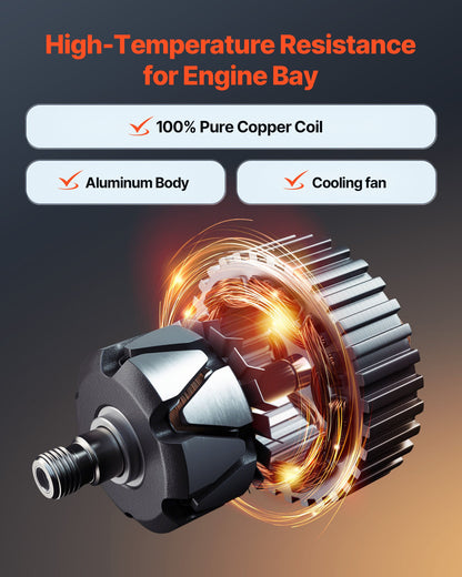 Bilgenerator 10464443, Passar till Chevrolet Silverado 1500 HD V8 6.0L 2001-2005, Saab 9-7x 2005-2006, Isuzu Ascender 2003-2006, GMC Yukon 2000-2002, Bilreservgenerator 10464453